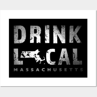 Massachusetts Beer - Drink Local MA Design Posters and Art